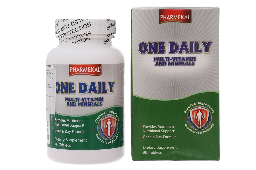 Combo 2 hộp One Daily Multivitamin Pharmekal hỗ trợ giúp bổ sung vitamin và khoáng chất hộp 60 viên - 1